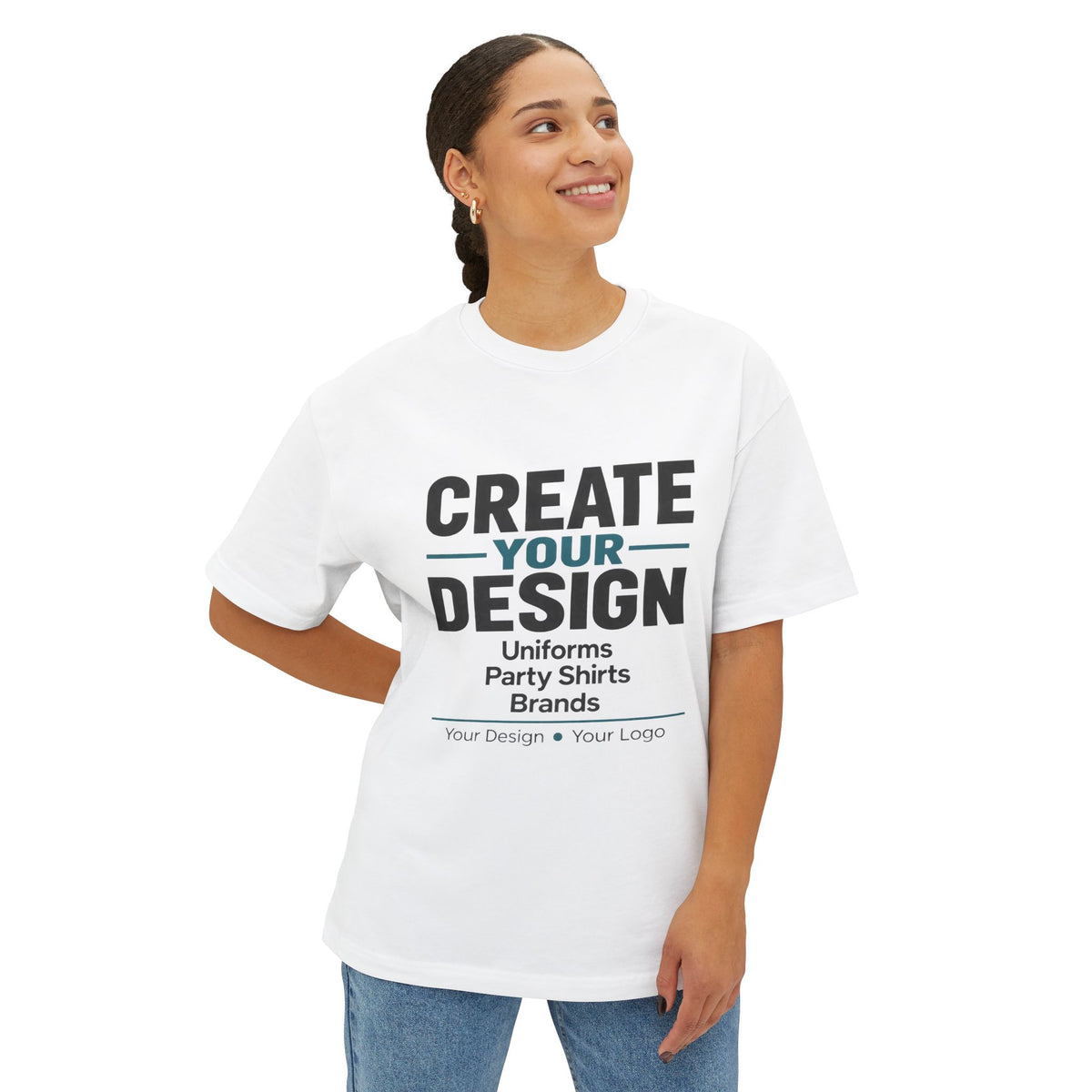 custom oversized t shirt- front print (design your own)