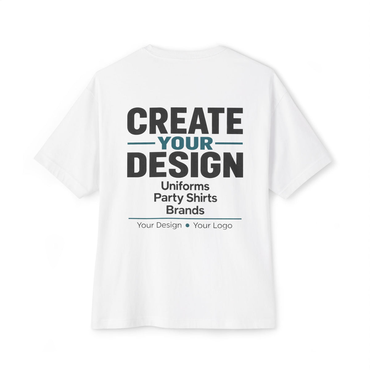 custom oversized t shirt- front + back print (design your own)
