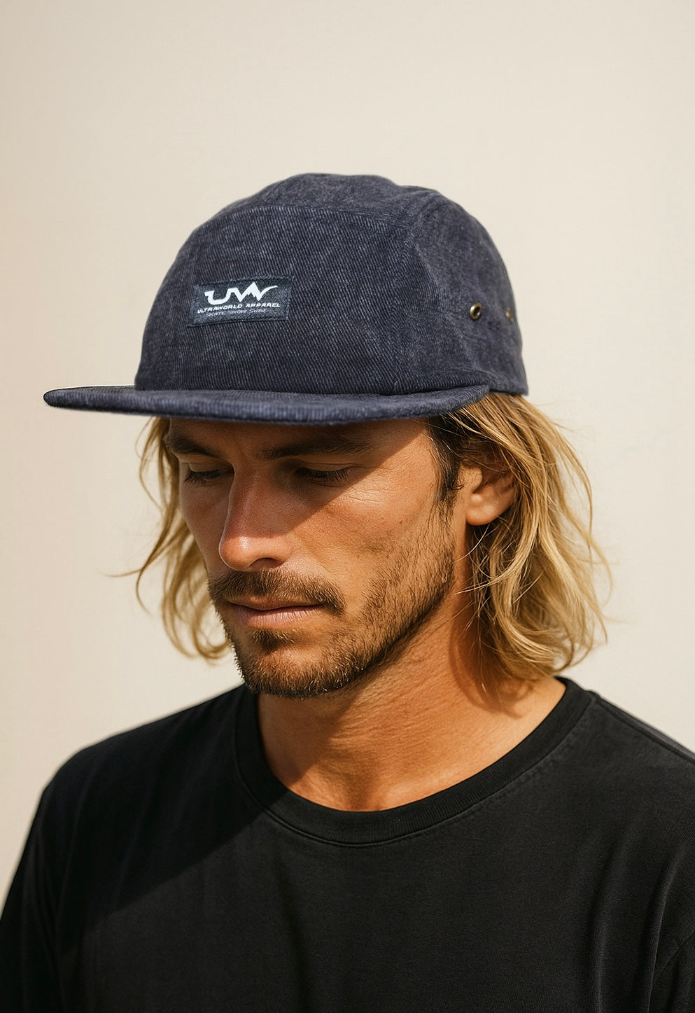 Black Stonewash 5 panel