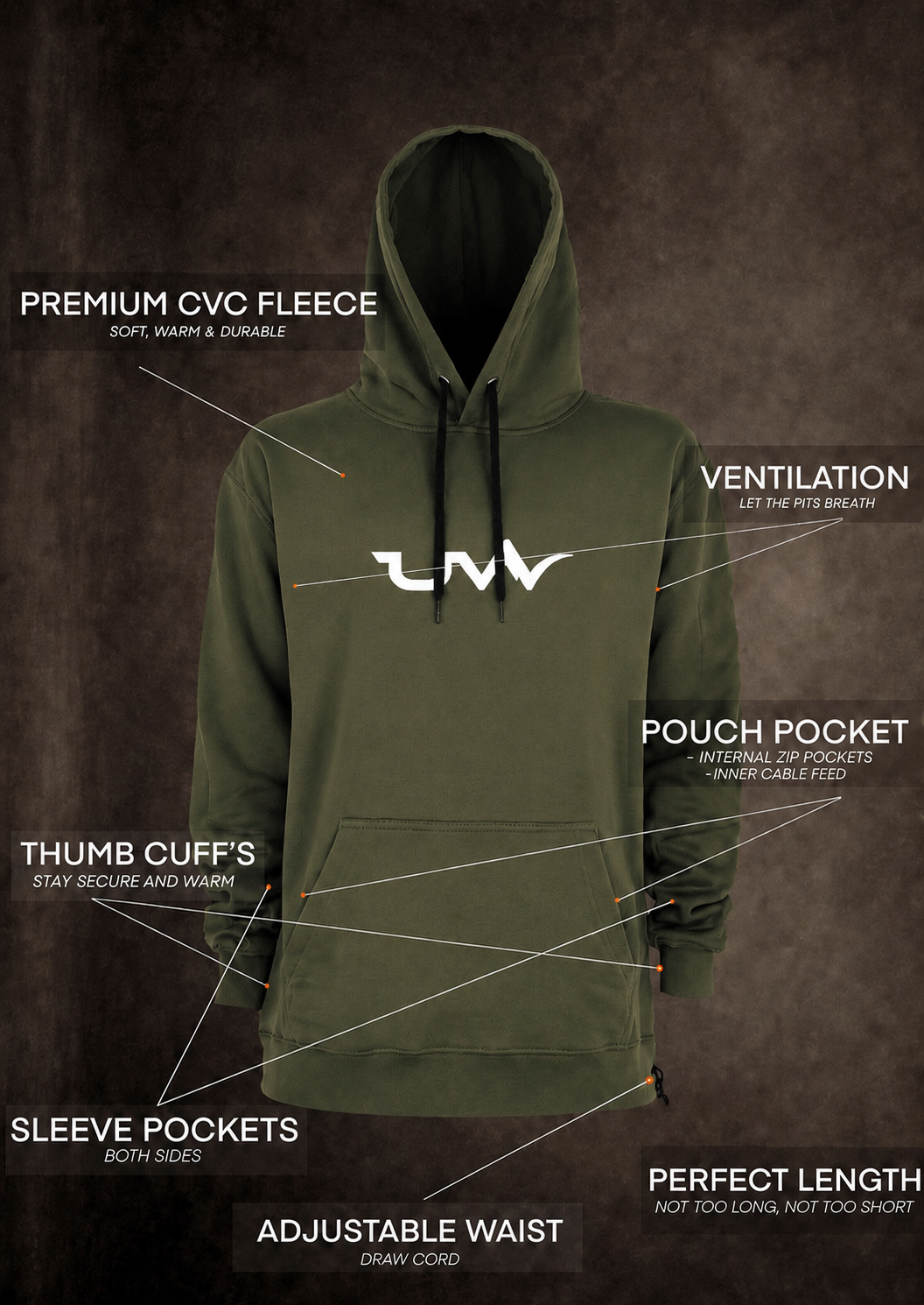 Access hoodie, green