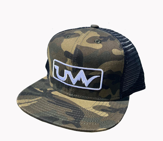 camo front black mesh trucker 6 panel
