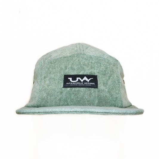 Mint Stone-Wash Denim 5-Panel